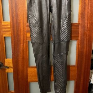 Spanx Faux Leather Moto Legging Medium Black
